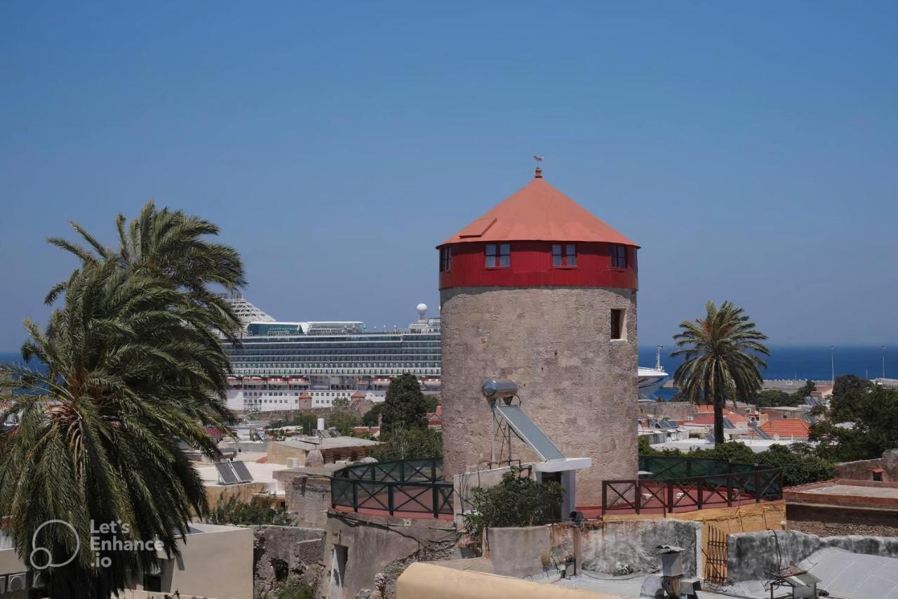 Rhodes City A Medieval Windmill Tower With Magnificent View מראה חיצוני תמונה